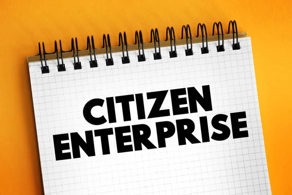 市民企業 企業の社会的責任を実践する企業 ノートパッド上のテキストコンセプト — ストック写真
