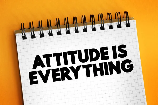 Attitude Alles Tekst Notitieblok Concept Achtergrond — Stockfoto