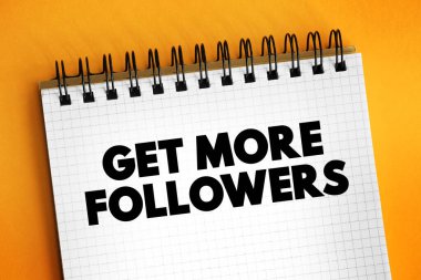 Not defterine daha fazla takipçi yaz, konsept arkaplan