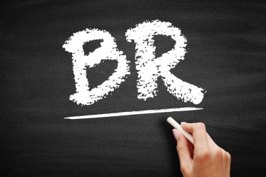 BR - Yatak Yatağı Yuvarlakları Kısaltma, Tahtada metin kavramı