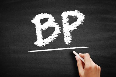 BP - Kan basıncı, kanının atardamarlarının duvarlarına bastırma kuvvetidir, karatahta kısaltma metni