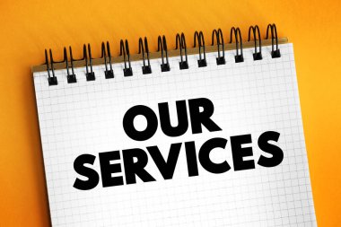 Hizmetimizin metni not defterinde, kavram arka planında