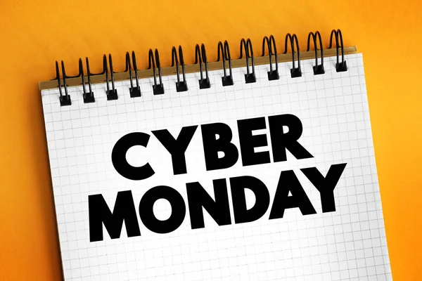Cyber Monday Marketing Term Commerce Transactions Monday Thanksgiving United States — Stock Photo, Image
