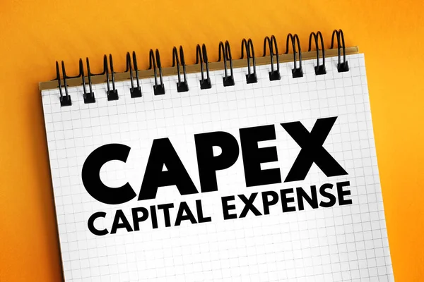 Capex Capital Expense Dinero Que Una Organización Entidad Corporativa Gasta — Foto de Stock