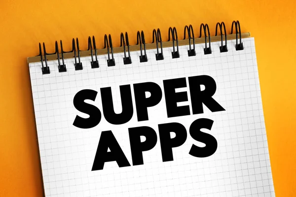 Super Apps Aplicativos Móveis Que Fornecem Vários Serviços Incluindo Pagamento — Fotografia de Stock