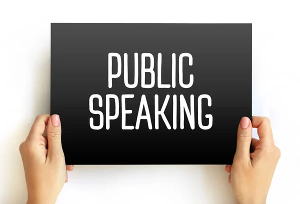 Parlare Pubblico Significa Atto Parlare Faccia Faccia Con Pubblico Dal — Foto Stock