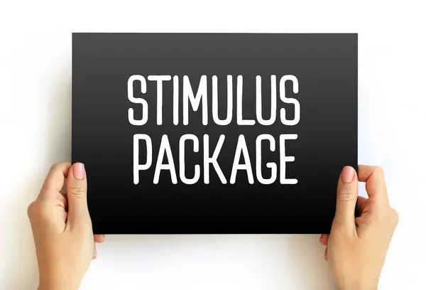 Stimulus Package Економічні Заходи Зібрані Урядом Стимулювання Економіки Текстова Концепція — стокове фото