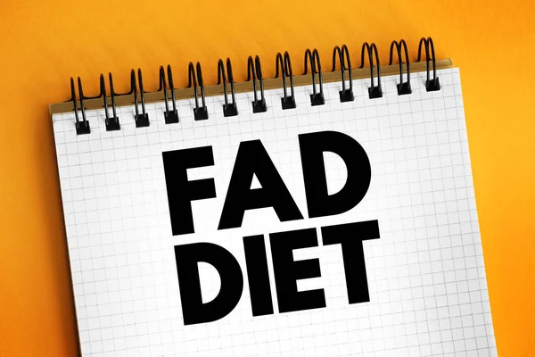 Fad Diet Utan Att Vara Vanlig Diet Rekommendation Och Ofta — Stockfoto
