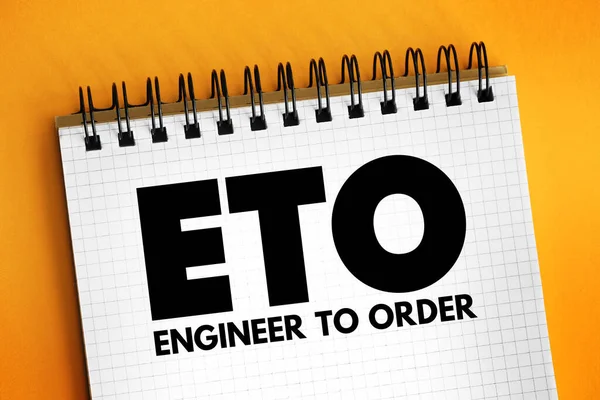 Eto Engineer Order Тип Виробництва Продукт Розробляється Виробляється Після Отримання — стокове фото