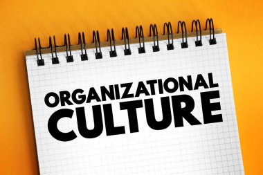 Organizasyonel kültür - tüm takım üyelerinin eylemlerini yönlendiren ve bilgilendiren değerler, beklentiler ve uygulamaların toplanması, not defterindeki metin kavramı