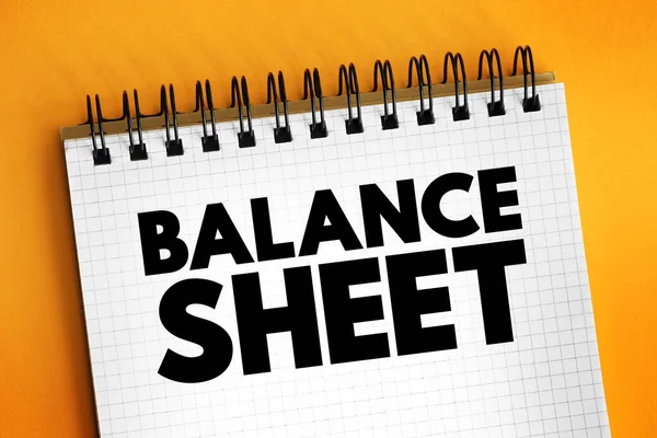Balance Resumen Los Saldos Financieros Una Persona Organización Concepto Texto —  Fotos de Stock