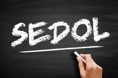 SEDOL - Borsa Günlük Resmi Liste kısaltması, karatahtadaki iş kavramı