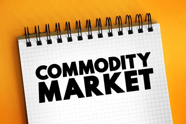 Commodity Market Market Trades Primary Economic Sector Rather Manufactured Products — Stock Photo, Image