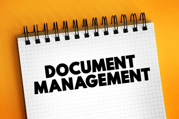 Document Management System Used Capture Track Store Electronic Documents Word — Stock Photo, Image