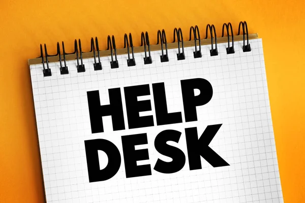 Help Desk Dział Który Zapewnia Pomoc Informacje Przypadku Problemów Elektronicznych — Zdjęcie stockowe