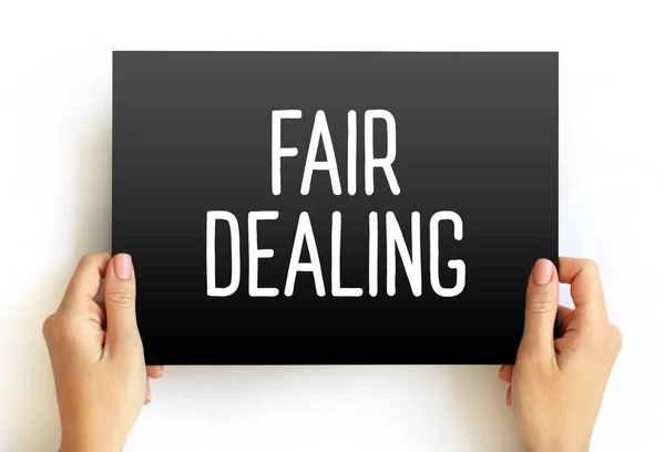 Fair Dealing Begränsning Och Undantag Från Den Ensamrätt Som Upphovsrätten — Stockfoto