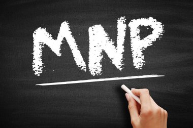 MNP Mobil Numarası Taşınabilirliği - cep telefonu kullanıcılarının bir cep telefonu taşıyıcısından diğerine geçerken numaralarını korumalarını sağlar, karatahta kısaltma metni