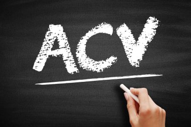 ACV - Actual Cash Value, sigortalı mal veya tahtanın üzerindeki kısaltma metni tarafından hesaplanan bir değer metodudur.