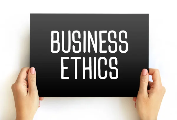 Bedrijfsethiek Onderzoekt Ethische Principes Morele Ethische Problemen Die Zich Kunnen — Stockfoto