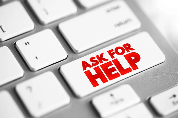 Ask Help Text Button Keyboard Concept Background — Zdjęcie stockowe