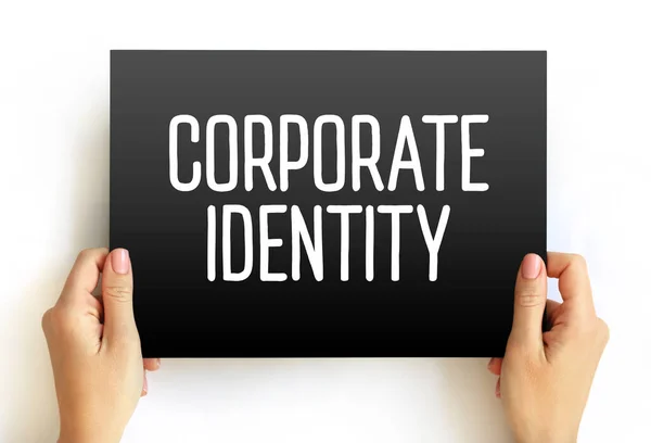 Corporate Identity Manner Which Corporation Firm Business Enterprise Presents Itself — Stockfoto