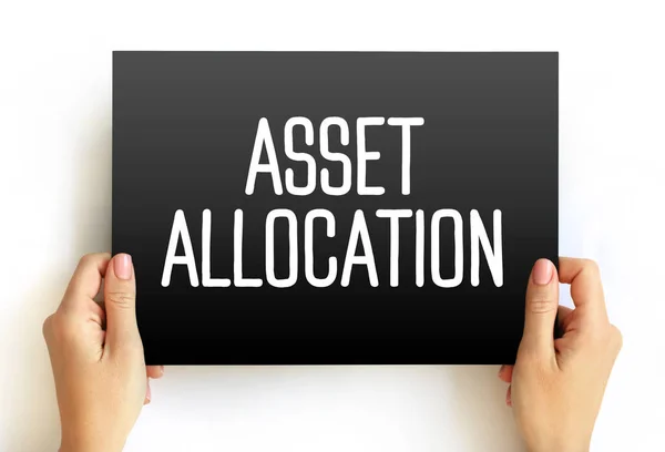Asset Allocation Involves Dividing Your Investments Different Assets Stocks Bonds — Foto de Stock