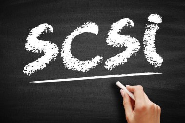 SCSI - Küçük Bilgisayar Sistemi Arayüzü, verileri fiziksel olarak bağlamak ve aktarmak için kullanılan bir standartlar kümesidir.