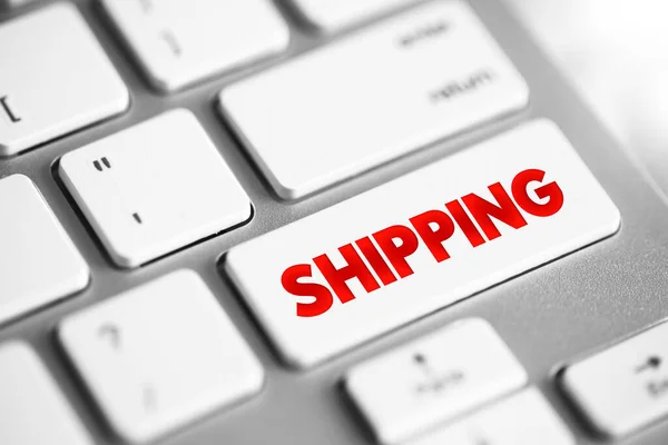 Shipping Text Button Keyboard Concept Background — Foto Stock