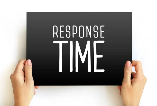 Response Time Text Card Concept Background — Stock Photo, Image