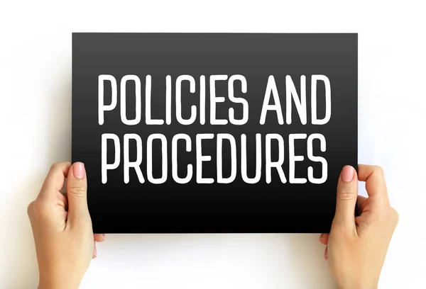 Policies Procedures Text Card Concept Background — Foto de Stock