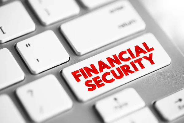 Financial Security Having Enough Money Cover Your Expenses Emergencies Retirement — Foto de Stock