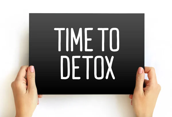 Time Detox Text Card Concept Background — Stock Photo, Image