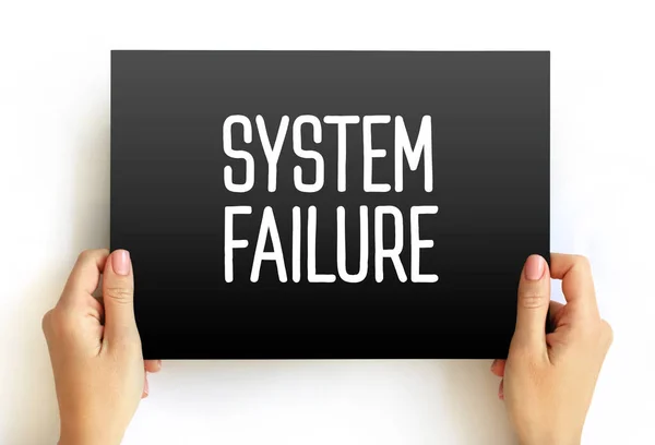 System Failure Problem Hardware Operating System Software Causes Your System — Zdjęcie stockowe