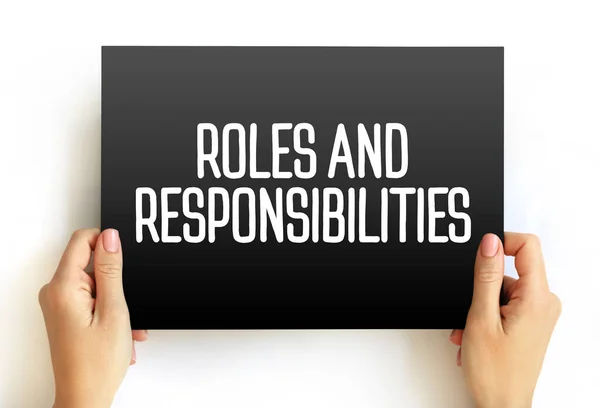 Roles Responsibilities Text Card Concept Background — Stock Fotó