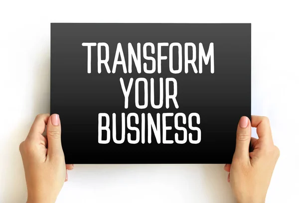 Transform Your Business Text Card Concept Background — Stock Fotó