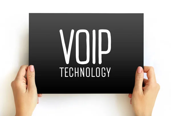 Voip Technology Make Voice Calls Using Broadband Internet Connection Text — Stok fotoğraf