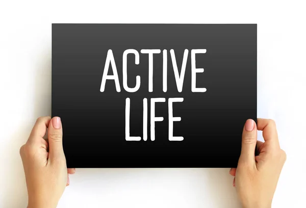 Active Life Text Card Concept Background — Foto de Stock