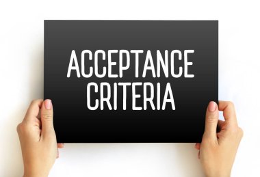 Kart üzerinde kabul kriterleri metni, kavram arka planı