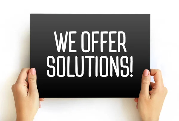 Offer Solutions Text Card Concept Background — Foto Stock