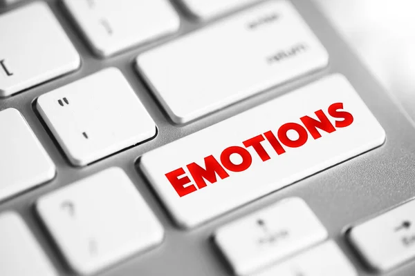 Emociones Botón Texto Teclado Concepto Fondo — Foto de Stock