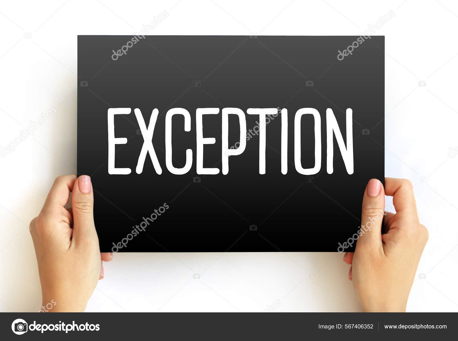 Exception Text Card Concept Background Stock Photo by ©dizain 567406352