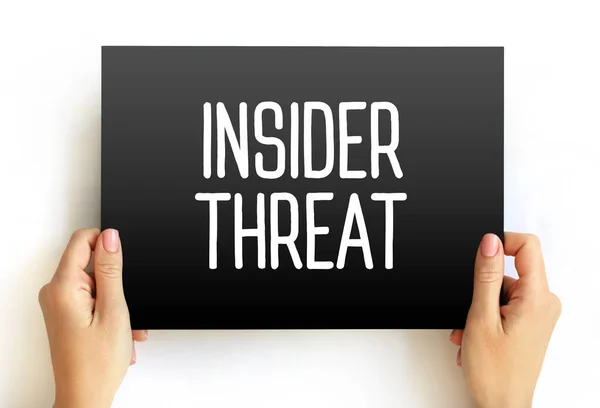 Insider Threat Text Card Concept Background — Stockfoto