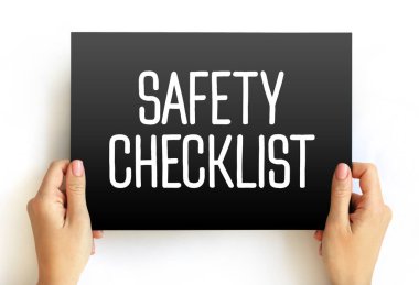 Kartta güvenlik listesi metni, konsept arkaplan