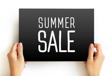 Summer Sale text on card, concept background