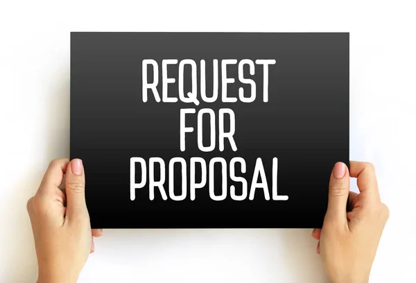 Request Proposal Document Solicits Proposal Made Bidding Process Text Concept — Foto Stock