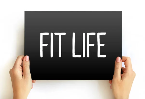 Fit Life Text Card Concept Background — Foto de Stock