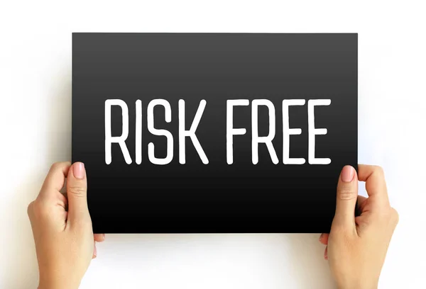 Risk Free Text Card Concept Background — Zdjęcie stockowe
