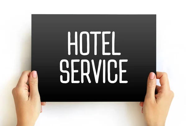 Hotel Service Text Card Concept Background —  Fotos de Stock