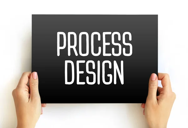 Process Design Text Card Concept Background — Stockfoto