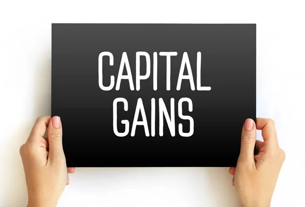 Ganancias Capital Aumento Valor Activo Capital Realiza Cuando Activo Vende —  Fotos de Stock